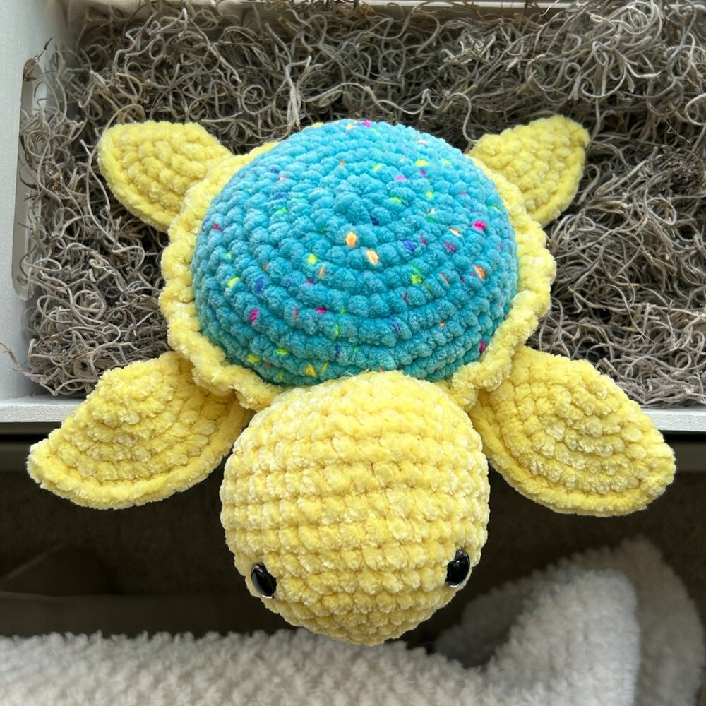 Crochet Turtle Plushie – Handmade - Gift